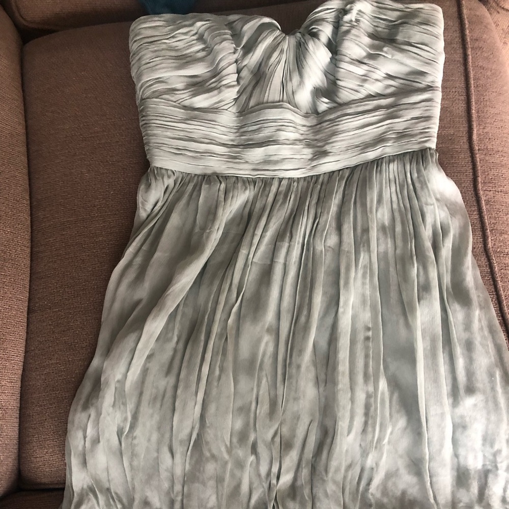 Jcrew formal dress. Sea foam green. Sweetheart neckline. Length hits the knee.